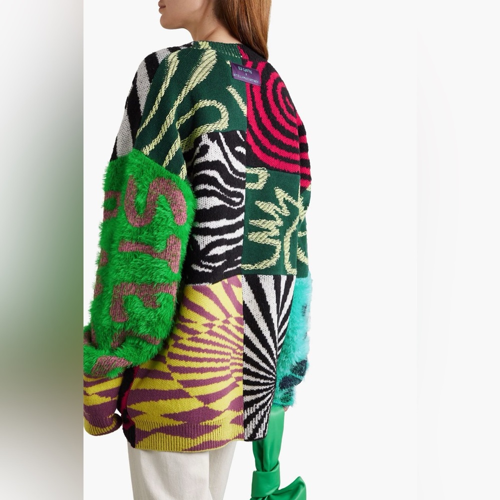 Stella Mccartney Ed Curtis Patchwork Jacquard-Kni… - image 6